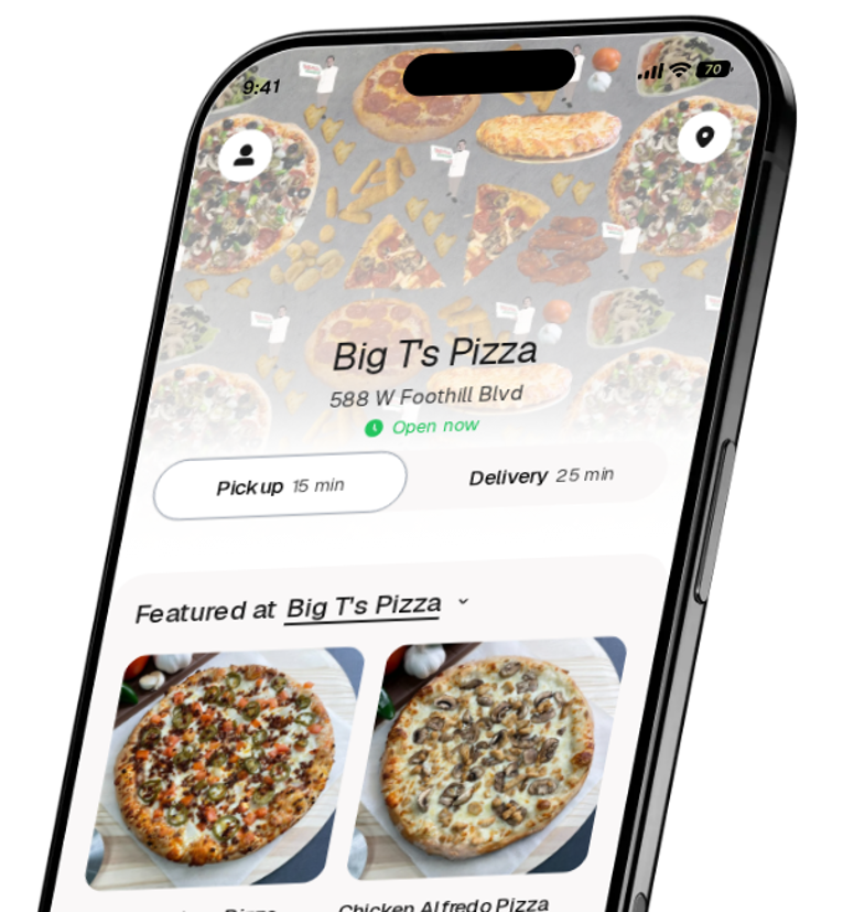 Big T's Pizza app preview